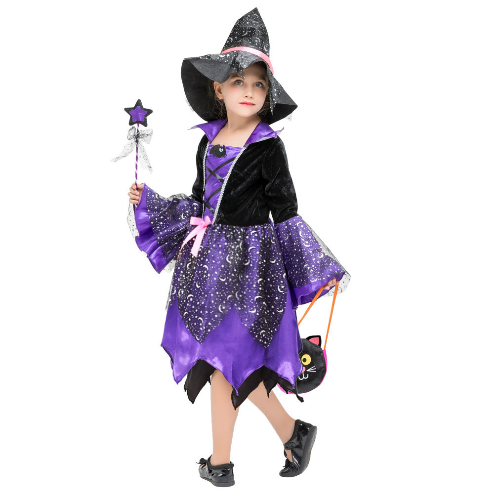 Halloween witch costume for children – dress-up outfit»