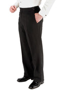 "Anthony" Black Vitale Barberis Italian Wool Tuxedo Pants - Whitelabeauty