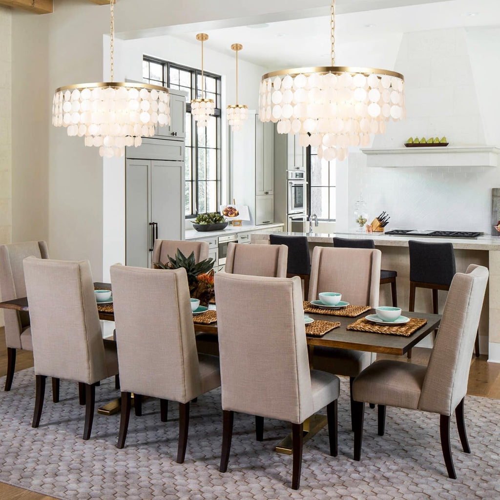 24-Inch Brushed Brass Finish Five-Light Chandelier