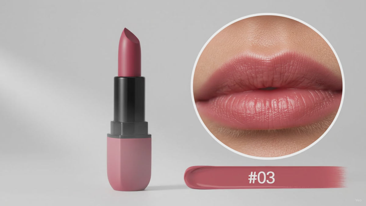 6-Color Matte Lipstick: Velvet Lip Color, Smooth, Waterproof, Long-Lasting Color Lip Makeup