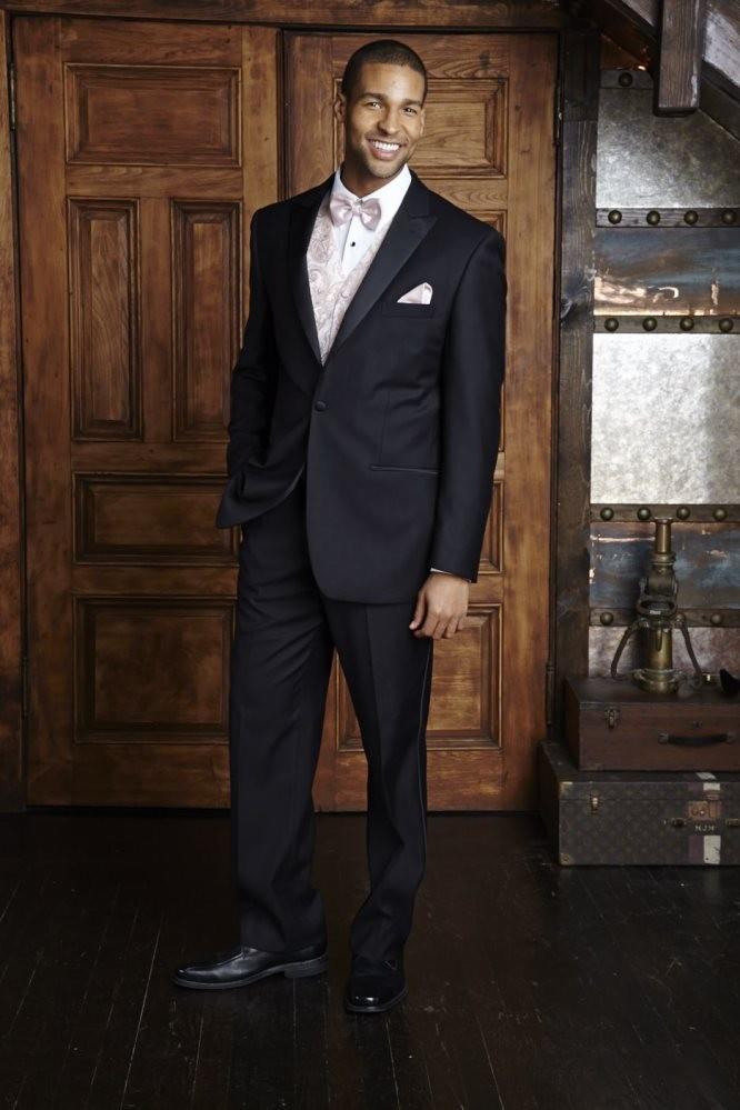 "Vienna" Black Tuxedo Jacket Peak (Separates) - Whitelabeauty